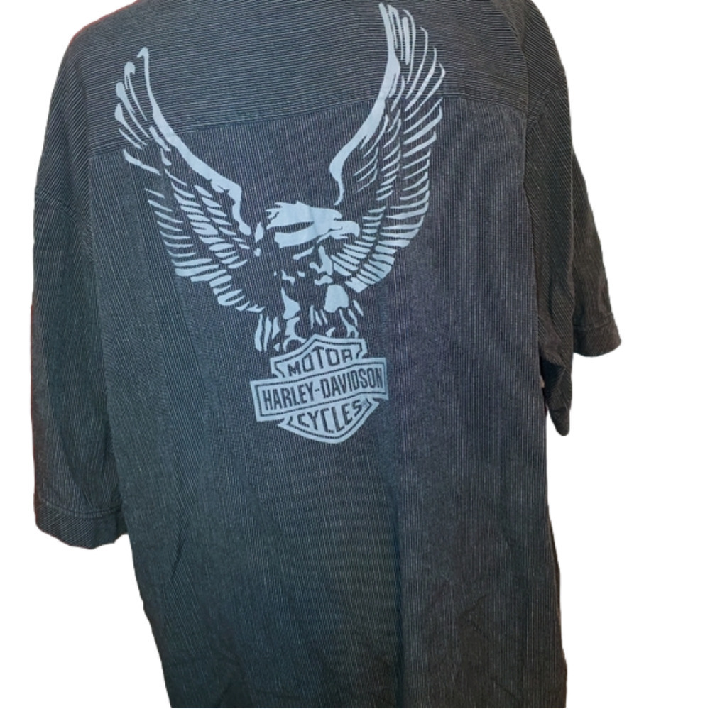 Harley Davidson MOTO Button Shirt 2XL